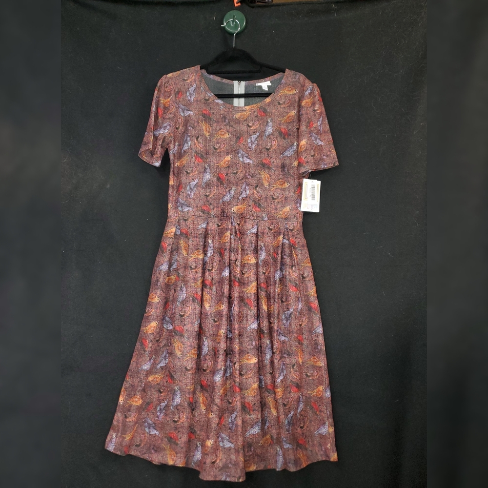 LuLaRoe Vibrant Patterned Midi Dress XL